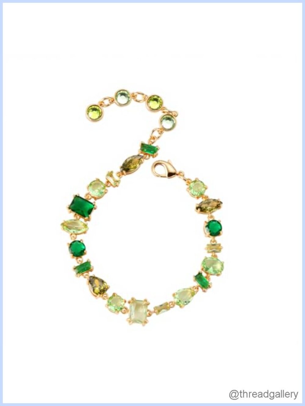 14K Gold Plated Cubic Zirconia Tennis Bracelet Adjustable Women's Fine Jewelry